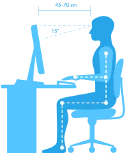 Diagram showing proper posture
